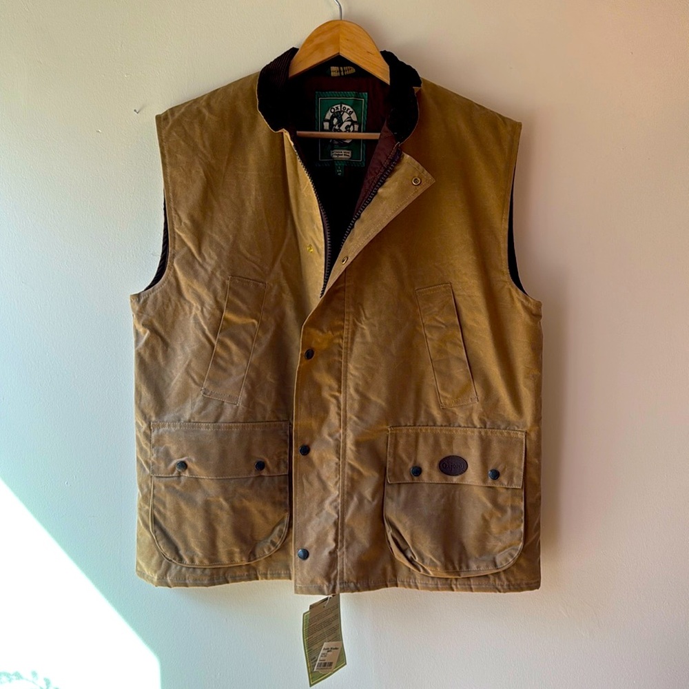 Oxford Blue Outdoor Waxed Vest
